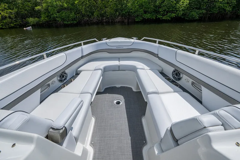 Slide: The Image of 2022 Formula 310 Bowrider OB interior with spacious seating and modern design. - 39
