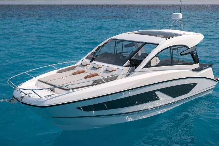The Image of 2023 Beneteau Gran Turismo 32 yacht cruising on clear blue water. - 0