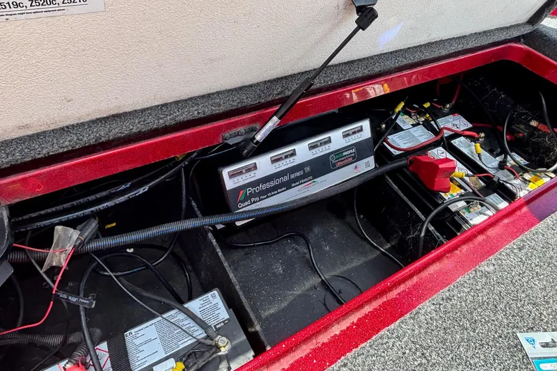 Slide: The Image of 2021 Ranger Z520C Cup-Equipped boat battery compartment with Professional Series charger. - 17