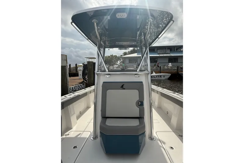 Slide: The Image of 2026 Falcon Boats 26 model, featuring a sleek design and spacious deck. - 14