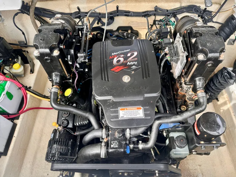 Slide: The Image of Engine of a 2005 Crownline 270 BR boat, MerCruiser 6.2 MPI. - 13