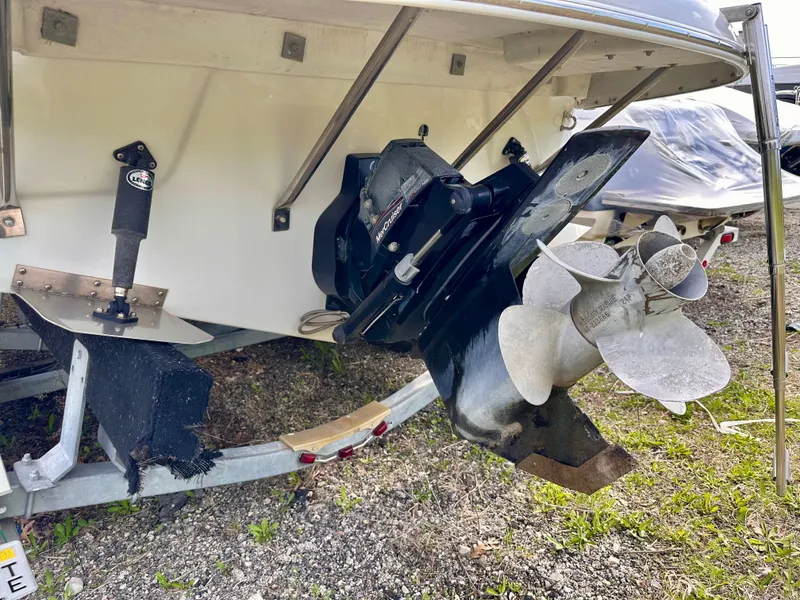 Slide: The Image of Rear view of a 2005 Crownline 270 BR boat propeller. - 6