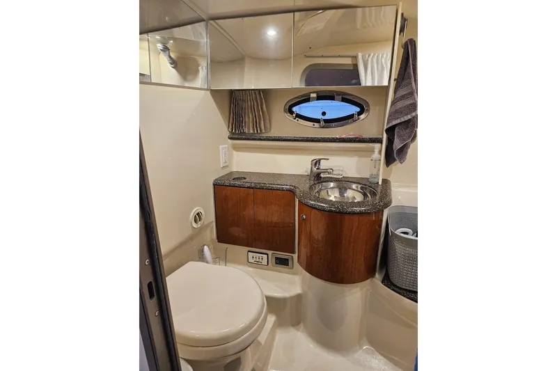 Slide: The Image of Luxurious bathroom in 2007 Formula 400 Super Sport yacht with modern fixtures. - 11