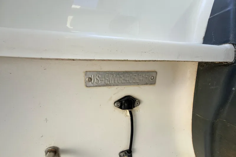 Slide: The Image of Hull identification number on a 2015 Walker Bay 450 Generation boat. - 16