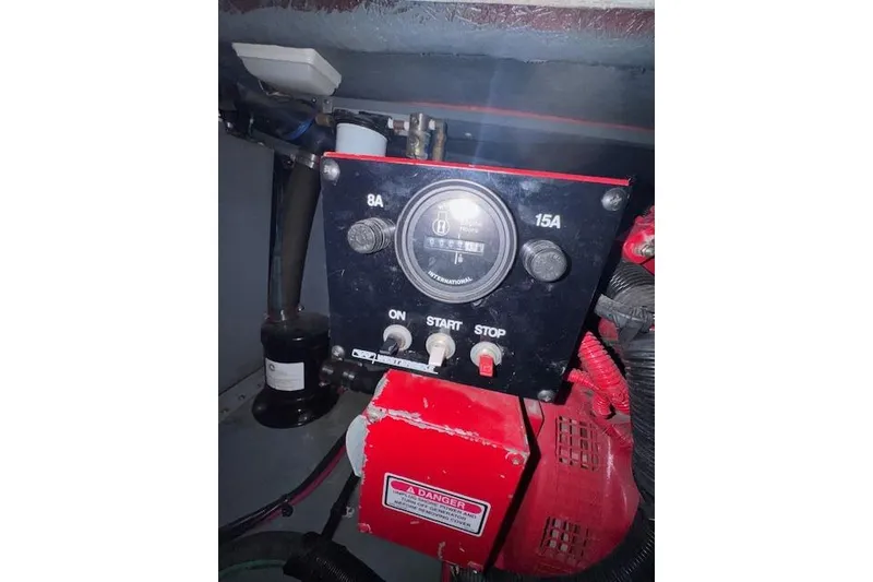 Slide: The Image of Control panel of a 1998 Sea Ray Sundancer 330 boat engine compartment. - 19