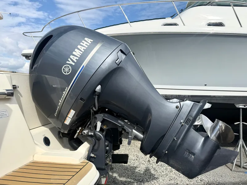 Slide: The Image of Yamaha outboard motor on a 2015 Scout 275 Dorado boat. - 3