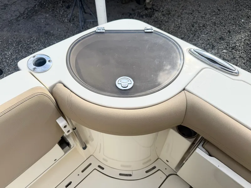 Slide: The Image of Scout 275 Dorado 2015 boat cabin with seating area. - 8