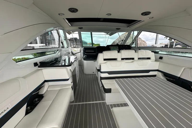 Slide: The Image of 2024 Formula 400 Super Sport Crossover interior with luxurious seating and modern design. - 20