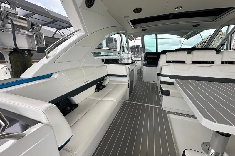 Slide: The Image of 2024 Formula 400 Super Sport Crossover interior with luxurious seating and modern design. - 21