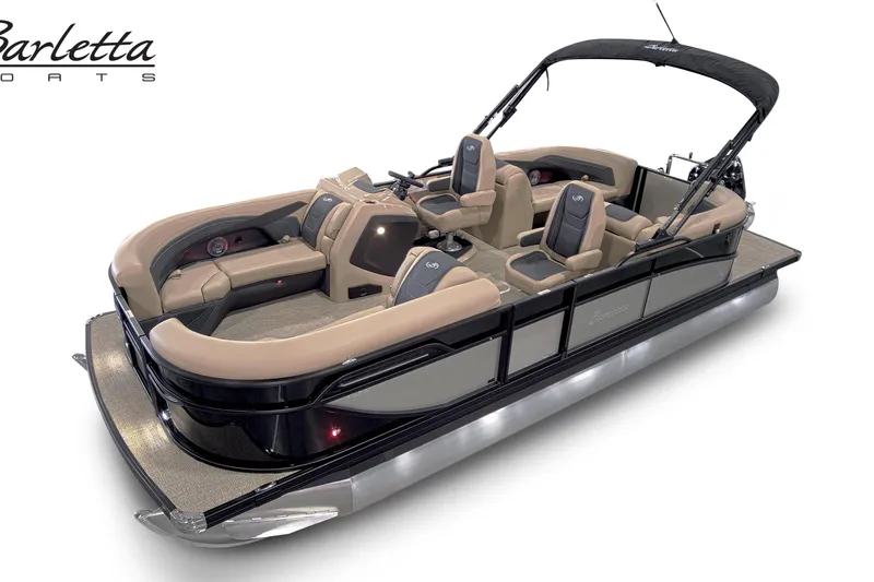 The Image of 2026 Barletta Cabrio 22QC pontoon boat with luxurious seating and sleek design. - 0