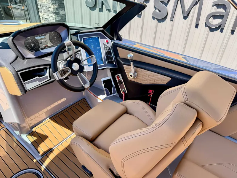 Slide: The Image of 2024 MasterCraft X24 interior with modern dashboard. - 17