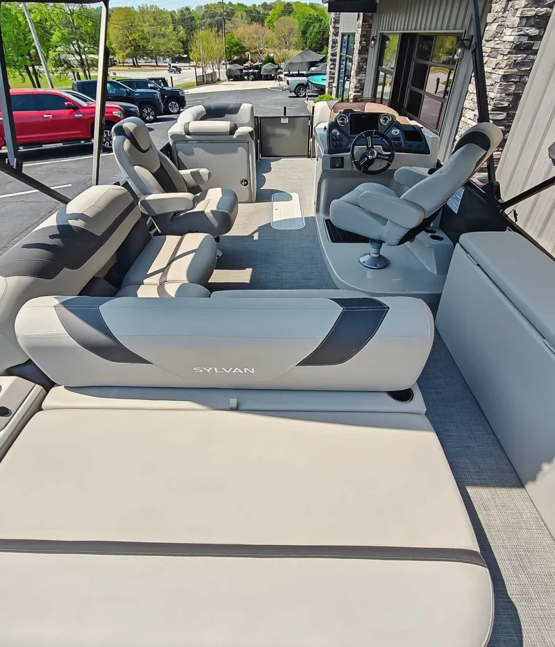Slide: The Image of Interior of 2023 Sylvan L-3 CLZ DH pontoon boat. - 9