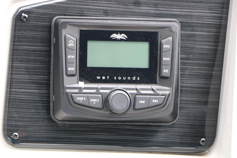 Slide: The Image of Wet Sounds audio control panel on 2026 Sylvan Mirage Cruise 8520 CLZ DH boat. - 33