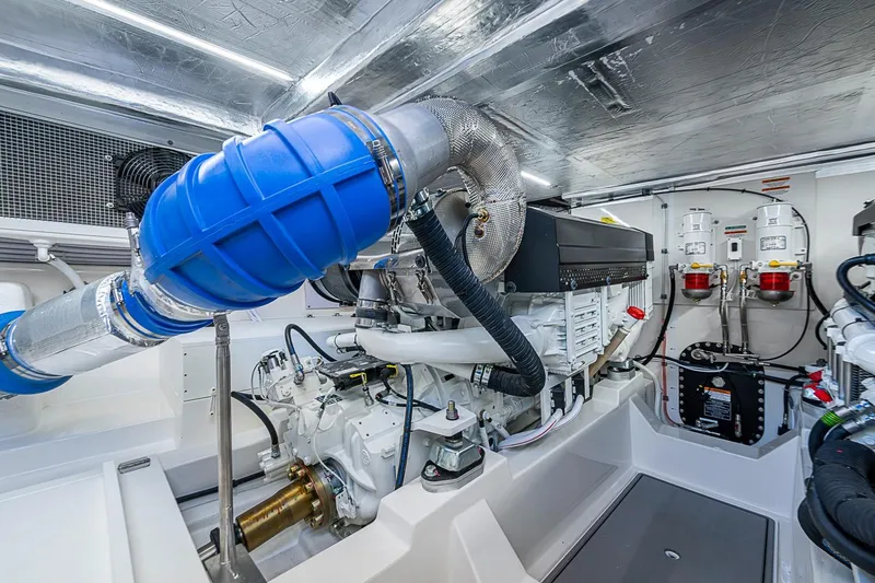 Slide: The Image of Engine room of 2026 Maritimo M50 yacht, featuring advanced mechanical systems. - 101