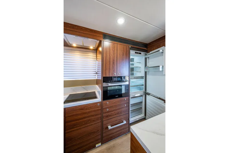 Slide: The Image of Luxurious kitchen interior of 2026 Maritimo M50 yacht with modern appliances. - 29