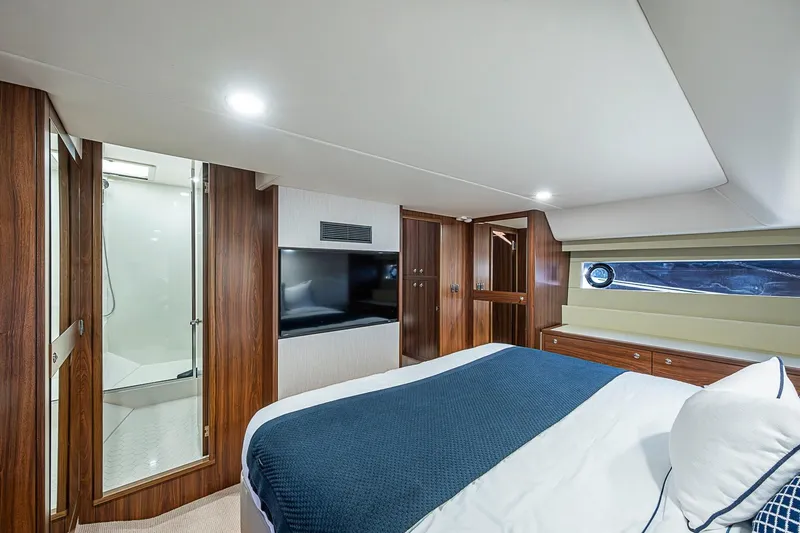 Slide: The Image of Luxurious cabin interior of 2026 Maritimo M50 yacht with modern amenities. - 57