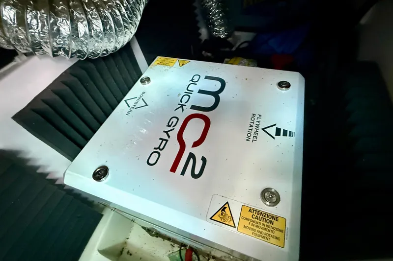 Slide: The Image of Quick MC2 gyro stabilizer in 2021 Axopar Brabus 28 Cabin boat engine room. - 60