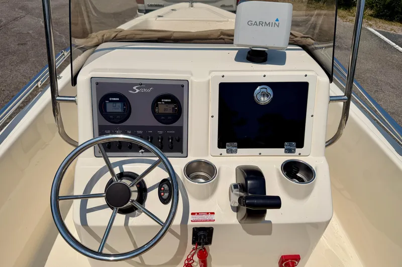 Slide: The Image of 2017 Scout 175 Sportfish boat console with Garmin GPS and Yamaha gauges. - 14
