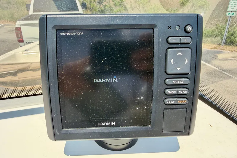 Slide: The Image of Garmin echoMAP DV on 2017 Scout 175 Sportfish boat dashboard. - 18