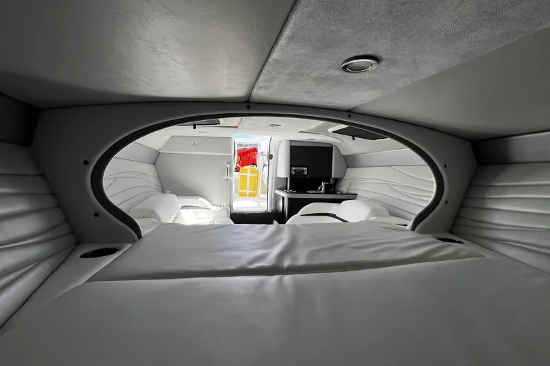 Slide: The Image of Interior of 2017 Formula 292 FASTech boat with white seating and modern design. - 16