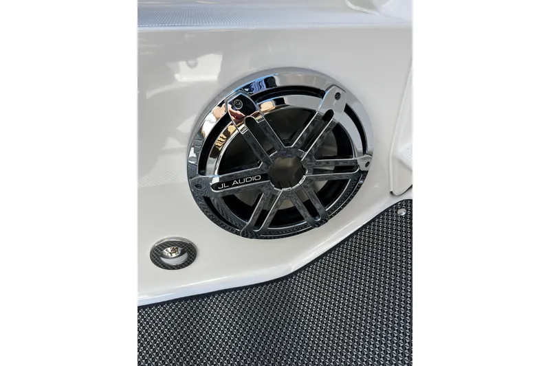 Slide: The Image of 2017 Formula 292 FASTech boat interior with sleek seating and modern design. - 7