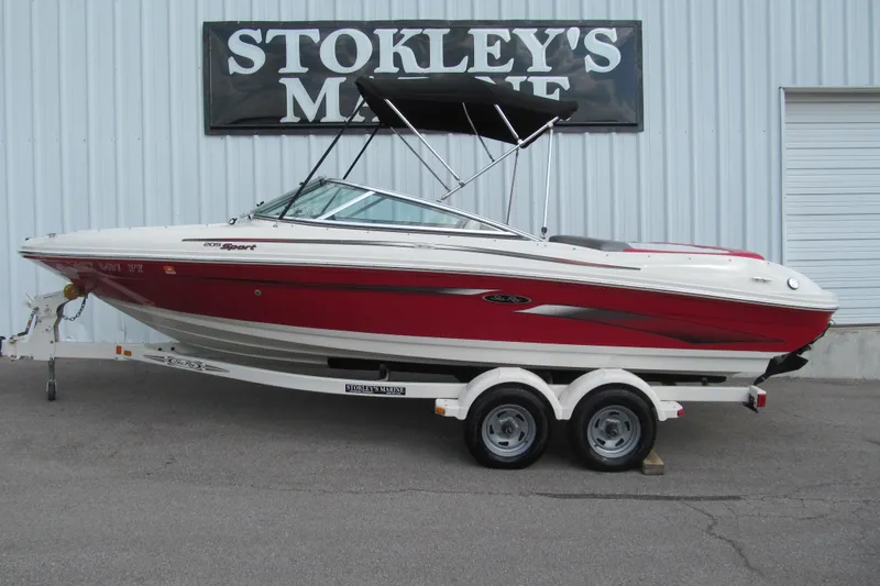 The Image of 2006 Sea Ray 205 Sport boat on trailer at Stokley's Marine. - 1
