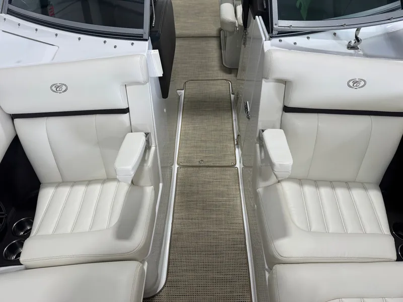 Slide: The Image of Interior of a 2016 Cobalt R7 with white leather seats. - 48