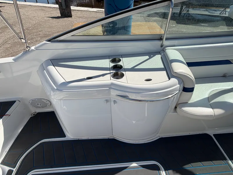 Slide: The Image of Interior of a 2002 Formula 330 Sun Sport with seating area. - 25