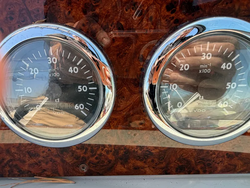 Slide: The Image of Close-up of gauges on a 2002 Formula 330 Sun Sport boat. - 30