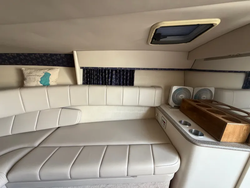 Slide: The Image of Interior of 2002 Formula 330 Sun Sport with seating and fans. - 34