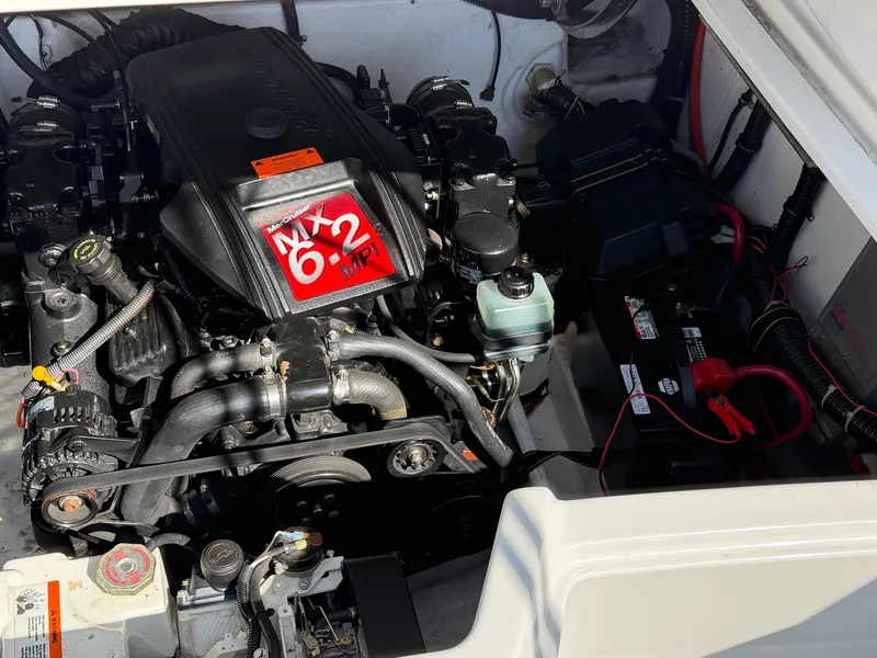 Slide: The Image of Engine compartment of a 2002 Formula 330 Sun Sport boat with MerCruiser 6.2 MPI engine. - 48