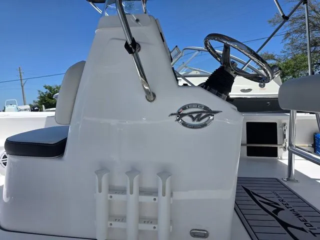 Slide: The Image of 2024 Tidewater 1910 Bay Max boat console with steering wheel. - 17