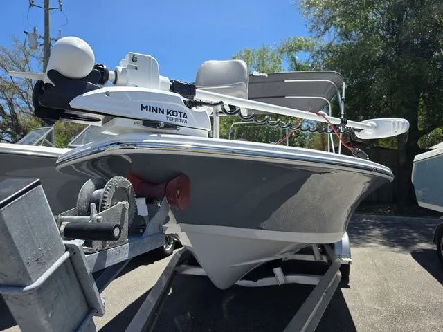 Slide: The Image of 2024 Tidewater 1910 Bay Max boat with Minn Kota Terrova motor. - 28