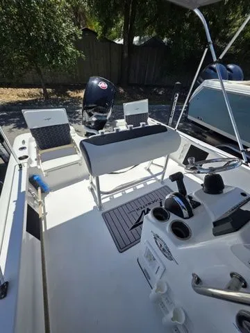 Slide: The Image of 2024 Tidewater 1910 Bay Max boat interior with helm console. - 9