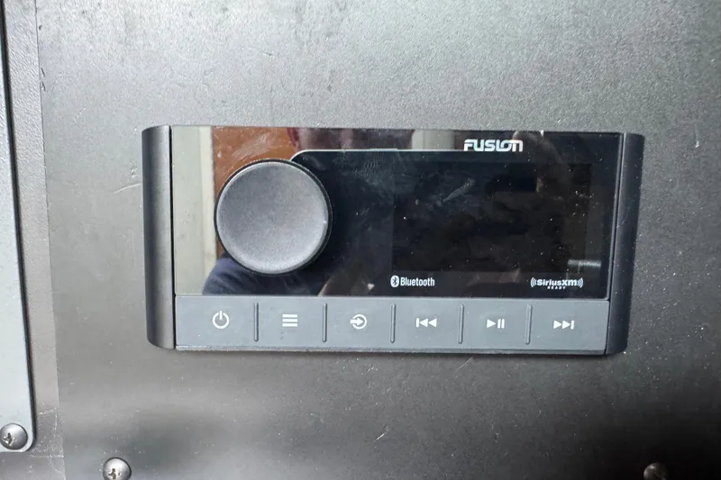 Slide: The Image of Fusion marine stereo system with Bluetooth and SiriusXM, installed on a 2009 Chaparral Signature 250. - 29