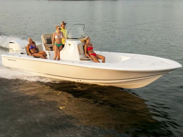 The Image of 2026 Tidewater 2410 Bay Max boat cruising on calm water. - 1