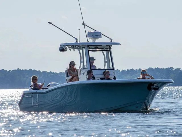 The Image of Tidewater 272 LXF 2026 on water with passengers. - 1