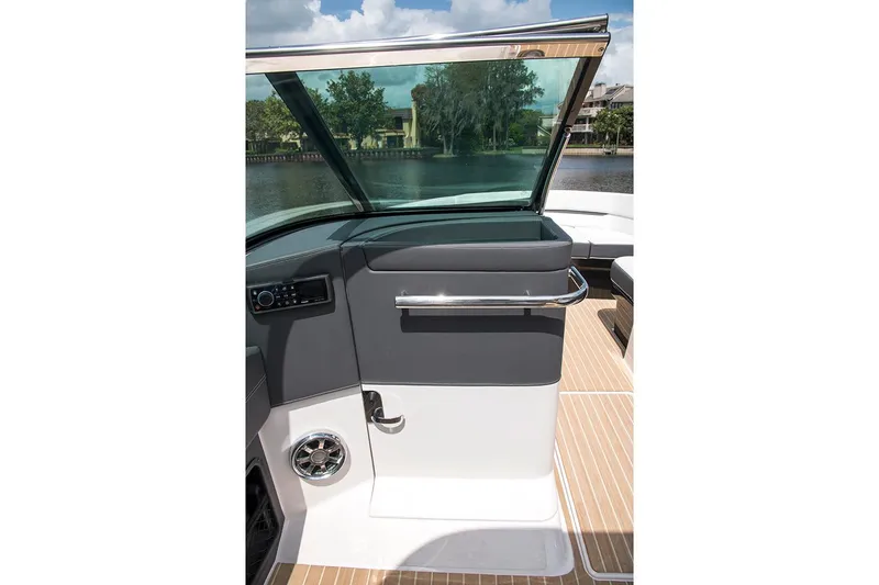 Slide: The Image of Manufacturer Provided Image: 2017 Regal 29 OBX boat interior with windshield and control panel. - 5