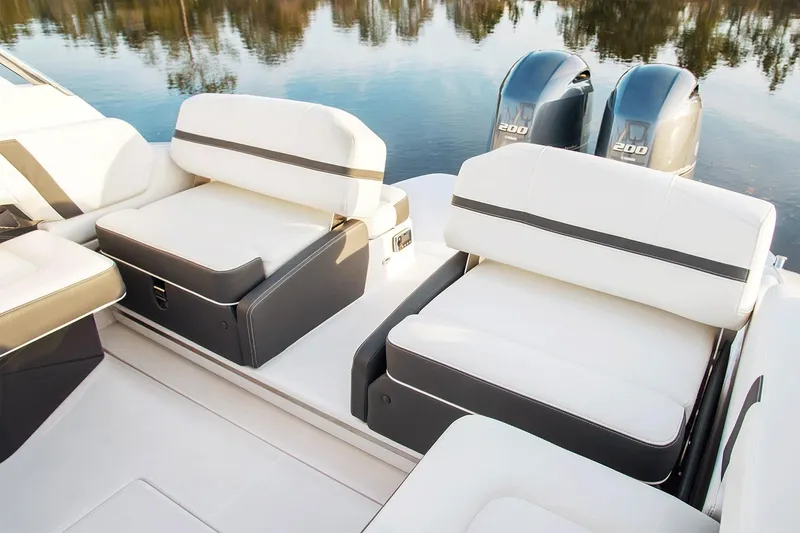 Slide: The Image of Manufacturer Provided Image: 2017 Regal 29 OBX boat interior with twin outboard engines. - 6
