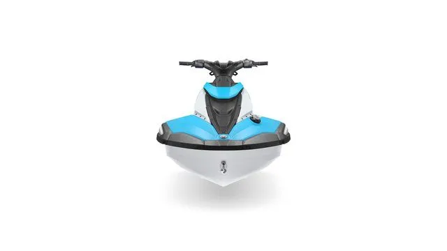 Slide: The Image of 2026 Yamaha WaveRunner JetBlaster in blue and white, front view. - 8