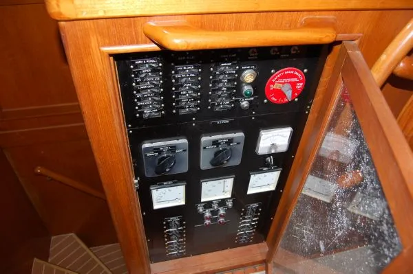 Slide: The Image of Electrical control panel on a 1982 Kong & Halvorsen Island Gypsy boat. - 40