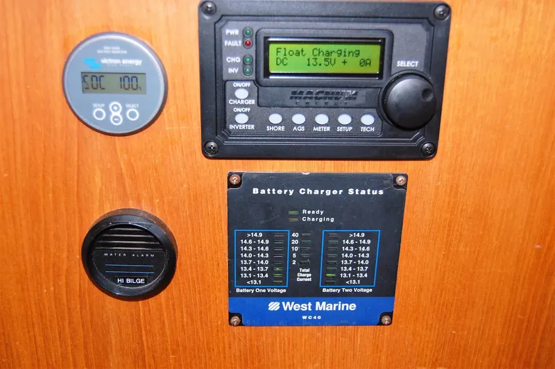 Slide: The Image of Battery charger and control panel on Kong & Halvorsen Island Gypsy 1982. - 41