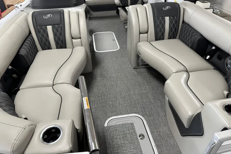 Slide: The Image of Luxurious interior of 2026 Barletta Lusso boat with plush seating and elegant design. - 4