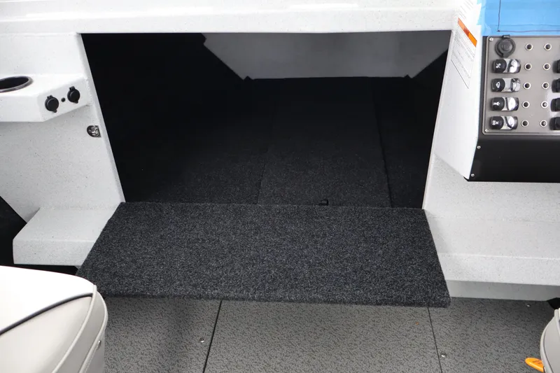 Slide: The Image of Interior view of 2026 KingFisher 2825 Coastal Express boat cabin entrance. - 18