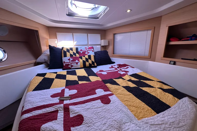 Slide: The Image of Luxurious cabin interior of 2011 Beneteau Monte Carlo 47 Fly yacht. - 39
