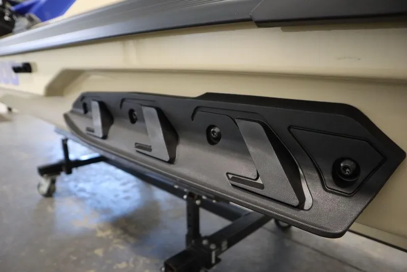 Slide: The Image of 2025 Sea-Doo Wake Pro 230 side view, showcasing sleek design and detailing. - 18