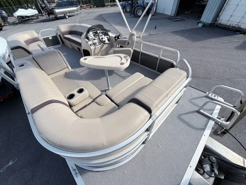 Slide: The Image of 2018 Sun Tracker Party Barge 20 DLX pontoon boat with seating. - 22