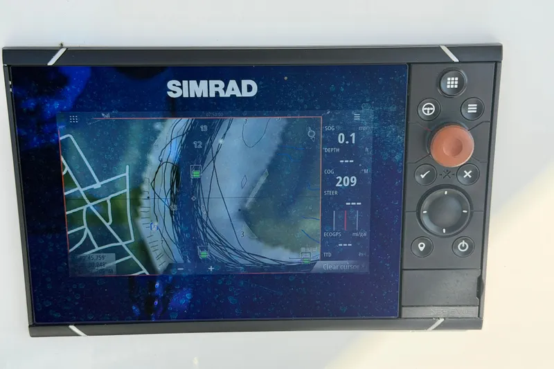 Slide: The Image of Simrad navigation display on 2018 Sea Pro 219 Center Console boat. - 22