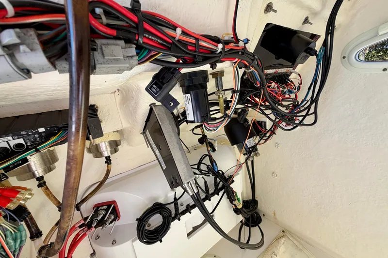 Slide: The Image of Wiring and electronics inside a 2018 Sea Pro 219 Center Console boat. - 37