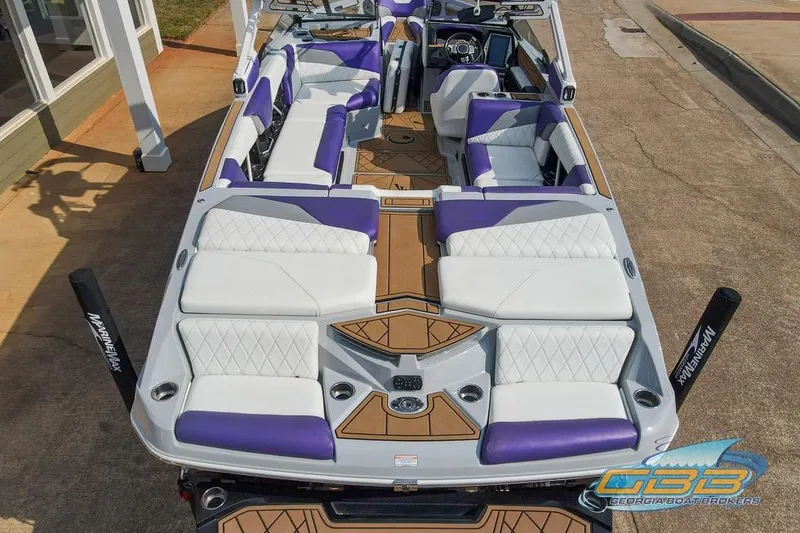 Slide: The Image of 2022 Tigé Z3 boat with luxurious seating and modern design. - 21